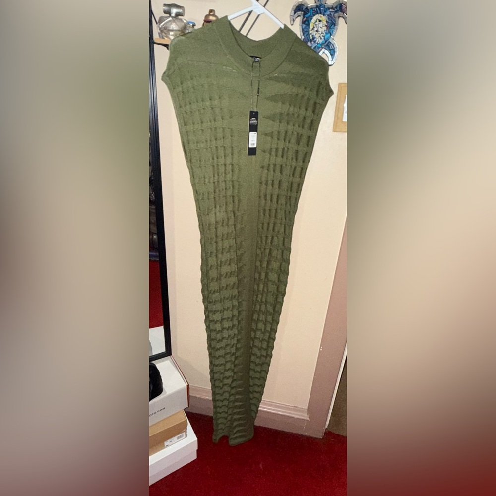 Fashion Nova Olive Textured Dress